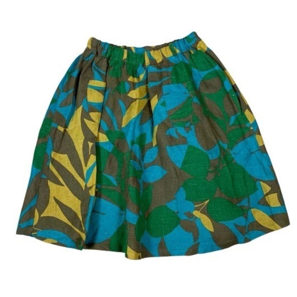 Arsene et les Pipelettes Girls Linen Skirt Size 3 Multicolor Tropical Print